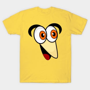 Shocked Funny Face Cartoon Emoji T-Shirt